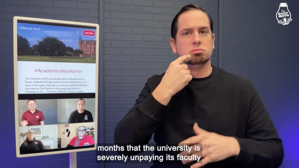 Gallaudet AAUP is in the Daily Moth&nbsp;again